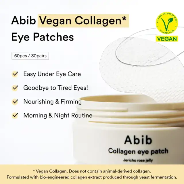 Abib 復活草コラーゲン アイパッチ 60枚|ヴィーガンコラーゲン ペプチド 配合|保湿 ハリ印象 目元ケア|敏感肌 刺激テスト済 詳細イメージ 3