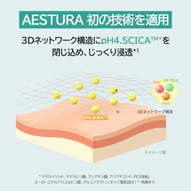 【AESTURA】 エイシカ365 スージングリペアクリームpH4.5 60mL シカクリーム 弱酸性 韓国コスメ 水分保湿 肌荒れ スキンケア ナイアシンアミド マデカッソシド CICA クリーム 毛穴ケア 敏感肌 乾燥肌 混合肌 無香料 低刺激 ダーマコスメ 詳細イメージ 4