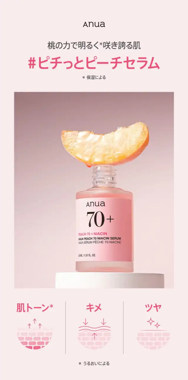 桃70ナイアシンセラム 30ml 詳細イメージ 2