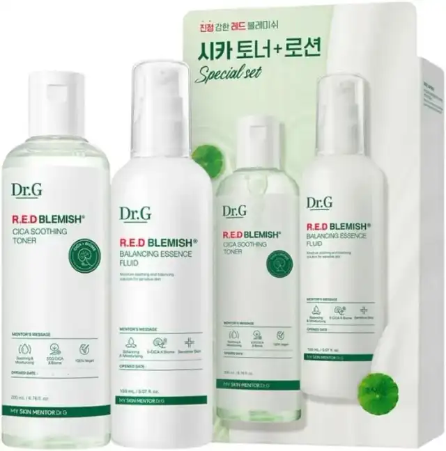 Dr.G (ドクタージー) レッドブレミッシュ シカトナー 200ml ＆ エッセンスフルイド 150ml セット/鎮静ケア・敏感肌用・韓国コスメ・水分補給・低刺激スキンケア 詳細イメージ 1