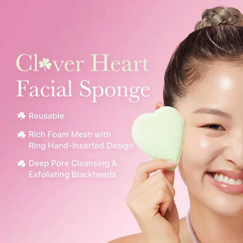 Clover Heart Facial Sponge 詳細イメージ 2