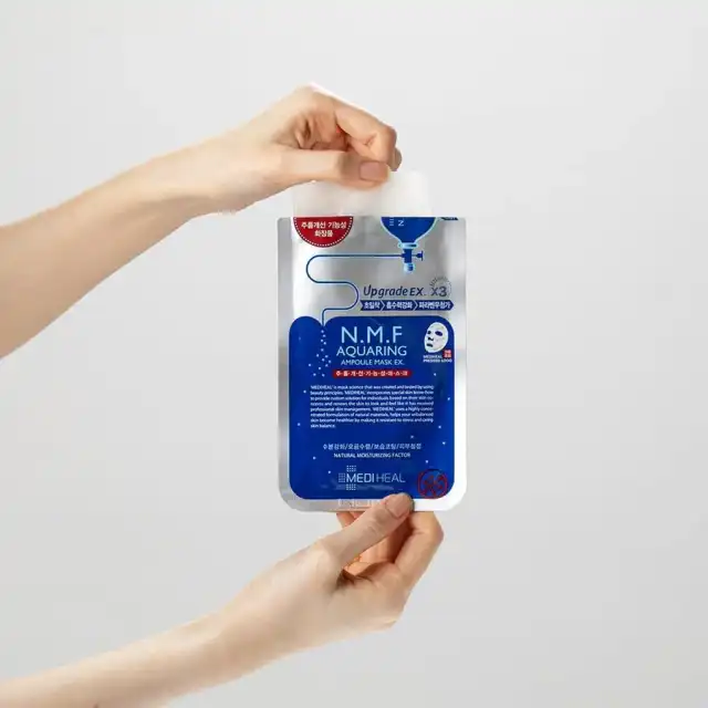 MEDIHEAL(メディヒール) N.M.F アクアリング アンプル・マスクパック (30枚入り) ヒアルロン酸 潤い 毛穴 輝く しわ 保湿 ツヤケア 詳細イメージ 4