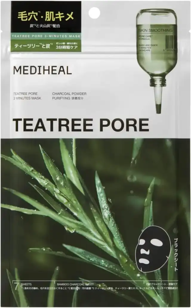 MEDIHEAL OFFICIAL(メディヒール) 3ミニッツマスク7枚 3 Minutes Mask 7P 1SET (ティーツリーポア) 詳細イメージ 1
