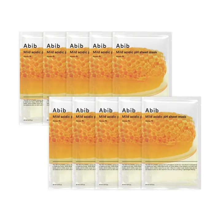弱酸性pHシートマスクパックアクアフィットハニー 10枚 韓国コスメ ABIB MILD ACIDIC pH SHEET MASK HONEY FIT 30ml