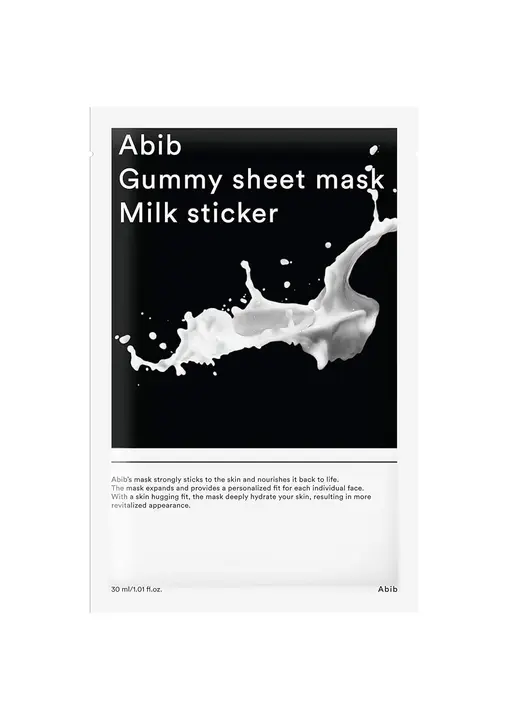 Abib ガムシートマスクパック【ミルク 10枚】保湿 ハリケア 弾力 栄養 ホワイトニング