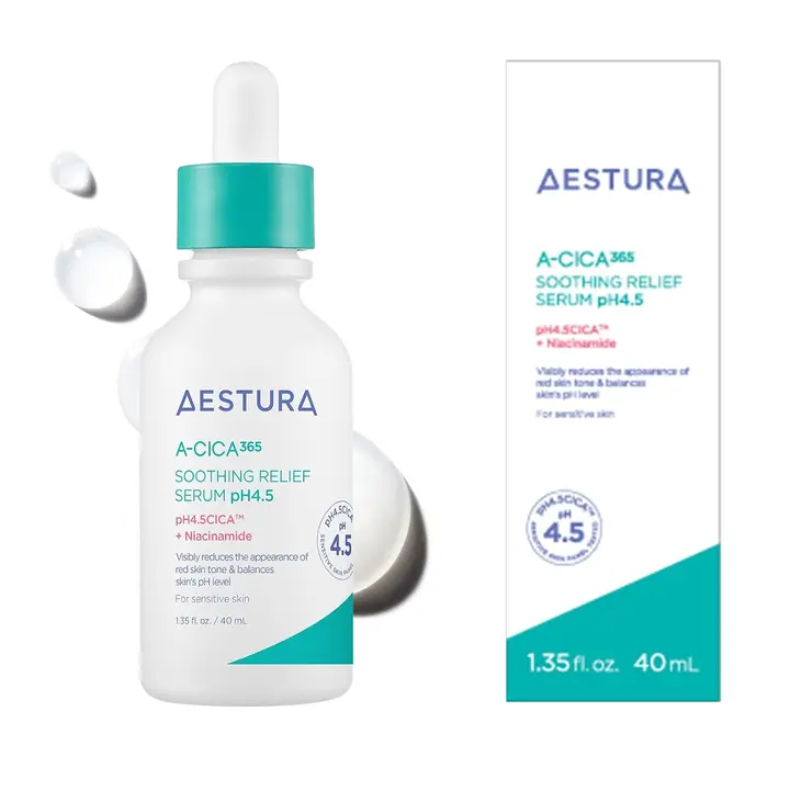 【AESTURA】エイシカ365 トラブルリリーフセラムpH4.5 40mL 美容液 弱酸性 韓国コスメ 保湿 スキンケア CICA 毛穴ケア 肌荒れケア ナイアシンアミド マデカッソシド 敏感肌 乾燥肌 混合肌 無香料 無着色 低刺激