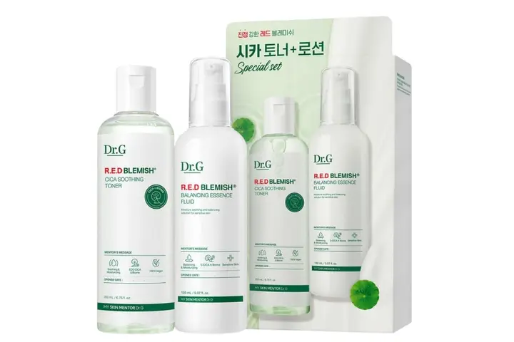 Dr.G (ドクタージー) レッドブレミッシュ シカトナー 200ml & エッセンスフルイド 150ml セット/鎮静ケア・敏感肌用・韓国コスメ・水分補給・低刺激スキンケア