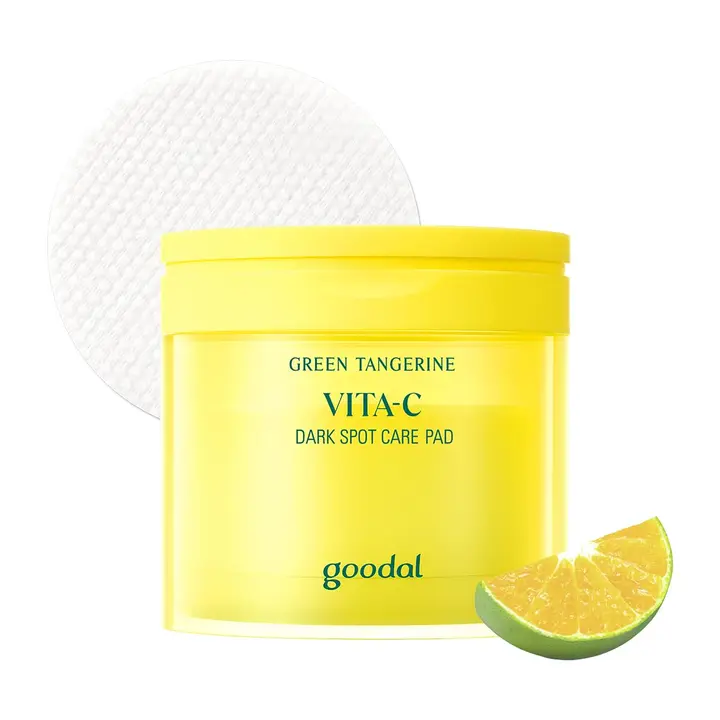 GOODAL 青みかんグリーンタンジェリンビタCトナーパッド 70枚 GOODAL GREEN TANGERINE VITA C DARK SPOT CARE PAD (23AD)