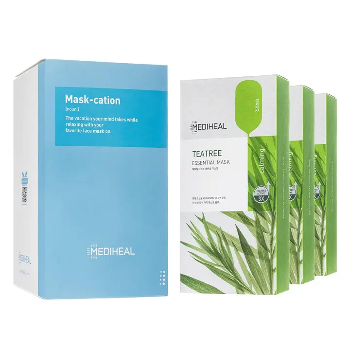 メディヒール エッセンシャルマスク(10P) MEDIHEAL Essential Mask 10 sheets (ティーツリー30枚)